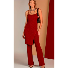 Conjunto Calça com Regata Longa Tricot