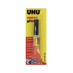 UHU Super Glue 3g pegamento instantáneo pega muchos materiales en segundo