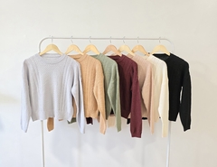 #1018 sweater trenzado y punto - comprar online