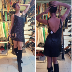 VESTIDO CRUZADO LENTEJUELAS ZHOE