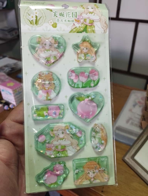 STICKERS AGUA GLITTER