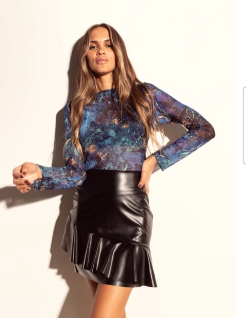 POLLERA MINI GRACE DE ECOCUERO