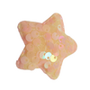 Aplique Acolchoado com Paetê Estrelinha Rosa Bebe 4cm