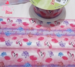 Fita de Gorgurão Art Fitas Flamingos 38 - 388