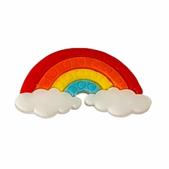 Aplique Acrilico Duplo Pop It Arco-iris 3,5cm