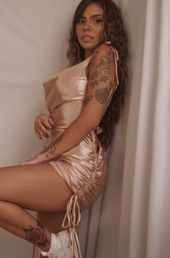 Vestido NINA cetim - encomenda - Starliê