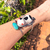 Bracelete Cerâmica Gato branco e preto 