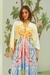 vestido cropped estampado papillon multicolorido