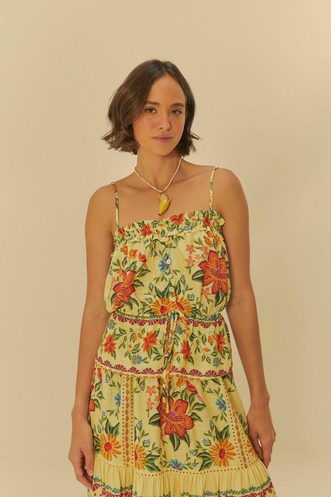 blusa estampada delicadeza em flor - comprar online