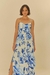 vestido midi chita porcelana - comprar online