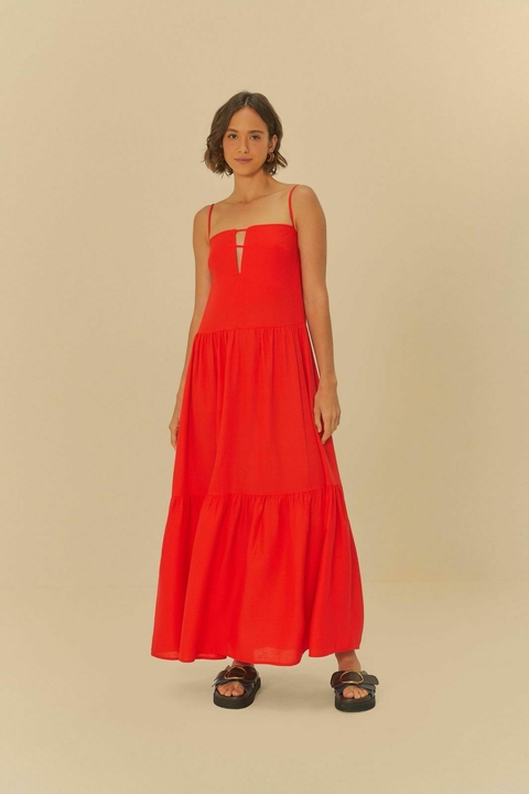 VESTIDO LONGO RECORTES - comprar online