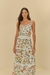 vestido longo estampado vestida de flor - loja online
