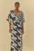 vestido transpasse estampado panteras - loja online
