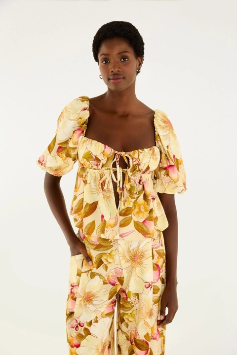 Blusa Estampada Romance De Flor - comprar online