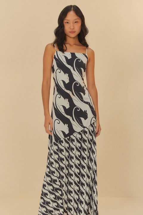 Vestido Midi Estampado Panteras - comprar online