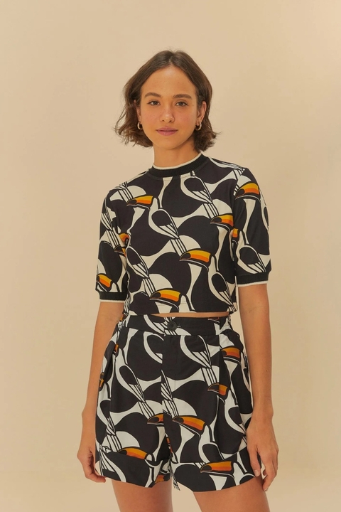 Blusa Retilinea Estampada Copatucano - comprar online