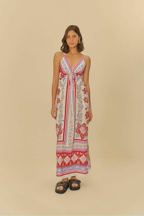 vestido longo nós estampado lisboa - comprar online