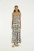 vestido longo estampado jardim chintz lenço - loja online