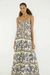 vestido longo estampado jardim chintz lenço - comprar online