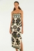vestido cropped estampado floral arabesque - comprar online
