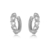 Brinco Argola 5 Cristais Ródio Branco
