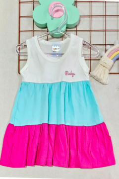 VESTIDO TRÊS MARIAS - Pingo de Gente Baby-Cupom: PRIMEIRACOMPRA