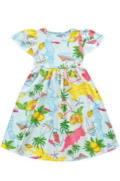 VESTIDO TROPICAL NEON - Pingo de Gente Baby-Cupom: PRIMEIRACOMPRA