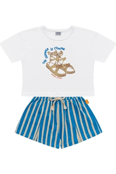 CONJUNTO SUMMER LISTRA - Pingo de Gente Baby-Cupom: PRIMEIRACOMPRA