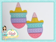 Aplique Emborrachado Pop It Unicórnio Candy - Unidade