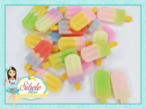 Aplique Picolé Mesclado Candy Fosco - Unidade