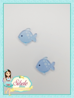 Aplique Acrílico Peixe Azul - Unidade