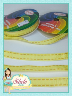 Fita Jeans Amarela Pesponto - 10mm (SNB)