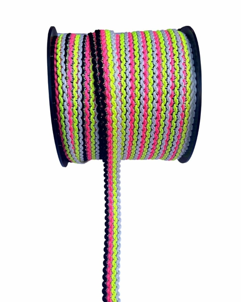 FITA PASSAMANARIA NEON COM FILETE PRATA - comprar online