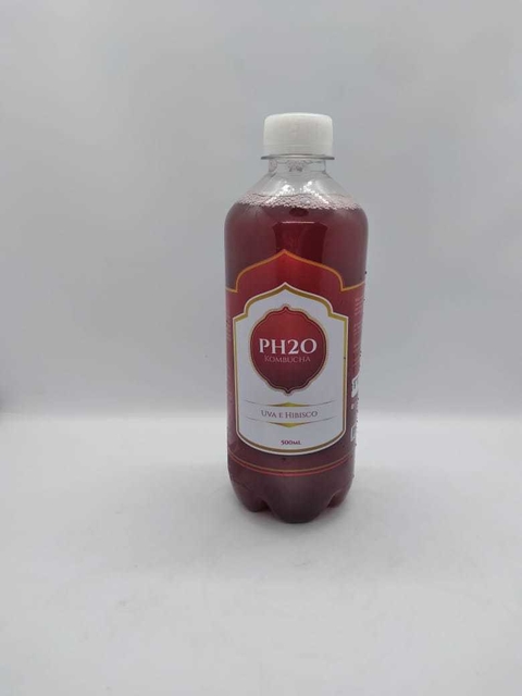 Kombucha Ph20 sabor uva e hibisco 500ml
