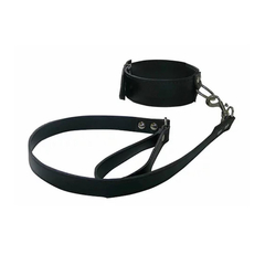 COLLAR DE CUERO VEGANO CON CORREA - comprar online