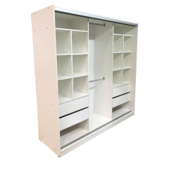 Imagen de Placard Premium Con 2 Puertas Corredizas 1.80x1.80 Blanco