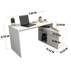 Escritorio con mueble Bajo Color Nevado/Blanco en internet