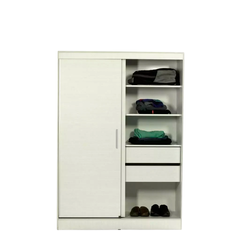 Placard 1.20 con 2 Puertas Corredizas y 2 Cajones Blanco - comprar online