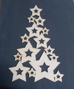 Arbolito navidad estrellas - fibrofacil