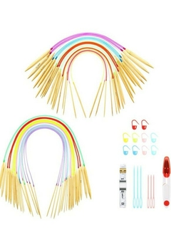 Kit de agujas circulares + accesorios