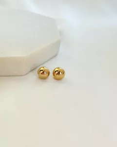 BRINCO ESFERA LISA BANHO OURO 18K - CLAUDIA P