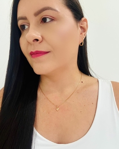 COLAR VENEZIANA BANHO OURO 18K - ESPÍRITO SANTO na internet
