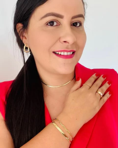 PULSEIRA ELOS CARTIER BANHO OURO 18K - MAIRA - Daherica Semijoias