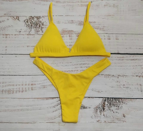 Biquíni Comfort Amarelo Liso