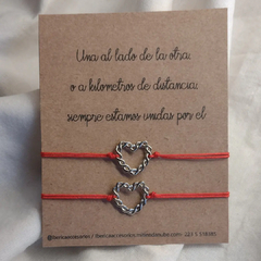 Rojitas corazon entrelazado