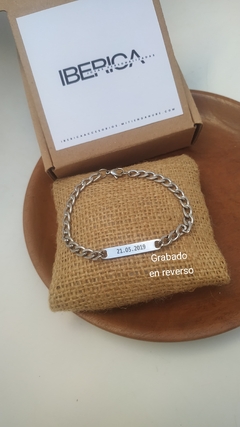Pulsera acero MED grabado de manuscrito - tienda online
