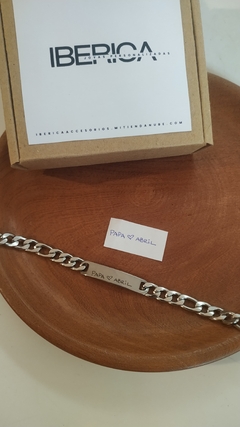 Pulsera acero MED grabado de manuscrito - Ibérica taller boutique