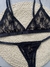Conjunto encaje elastizado opaco