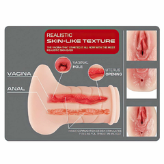 Masturbador Formato de Vagina e Ânus - comprar online