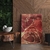 Quadro Mármore vermelho com detalhes dourados